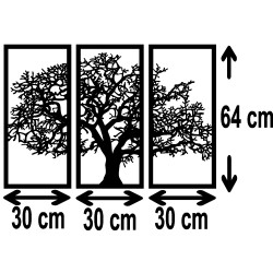 Obraz ażurowy panel ścienny drzewo 3d tryptyk