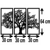 Obraz ażurowy panel ścienny drzewo 3d tryptyk