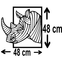 Obraz ażurowy panel ścienny nosorożec 3d